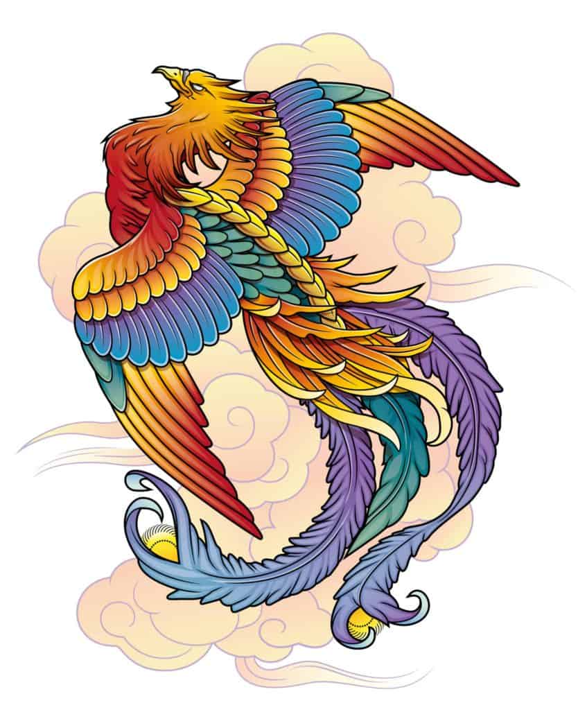 Phoenix as part of symbols of reincarnation collection, Symbols of Rebirth, New Beginning and Life Tattoo Meanings and Ideas