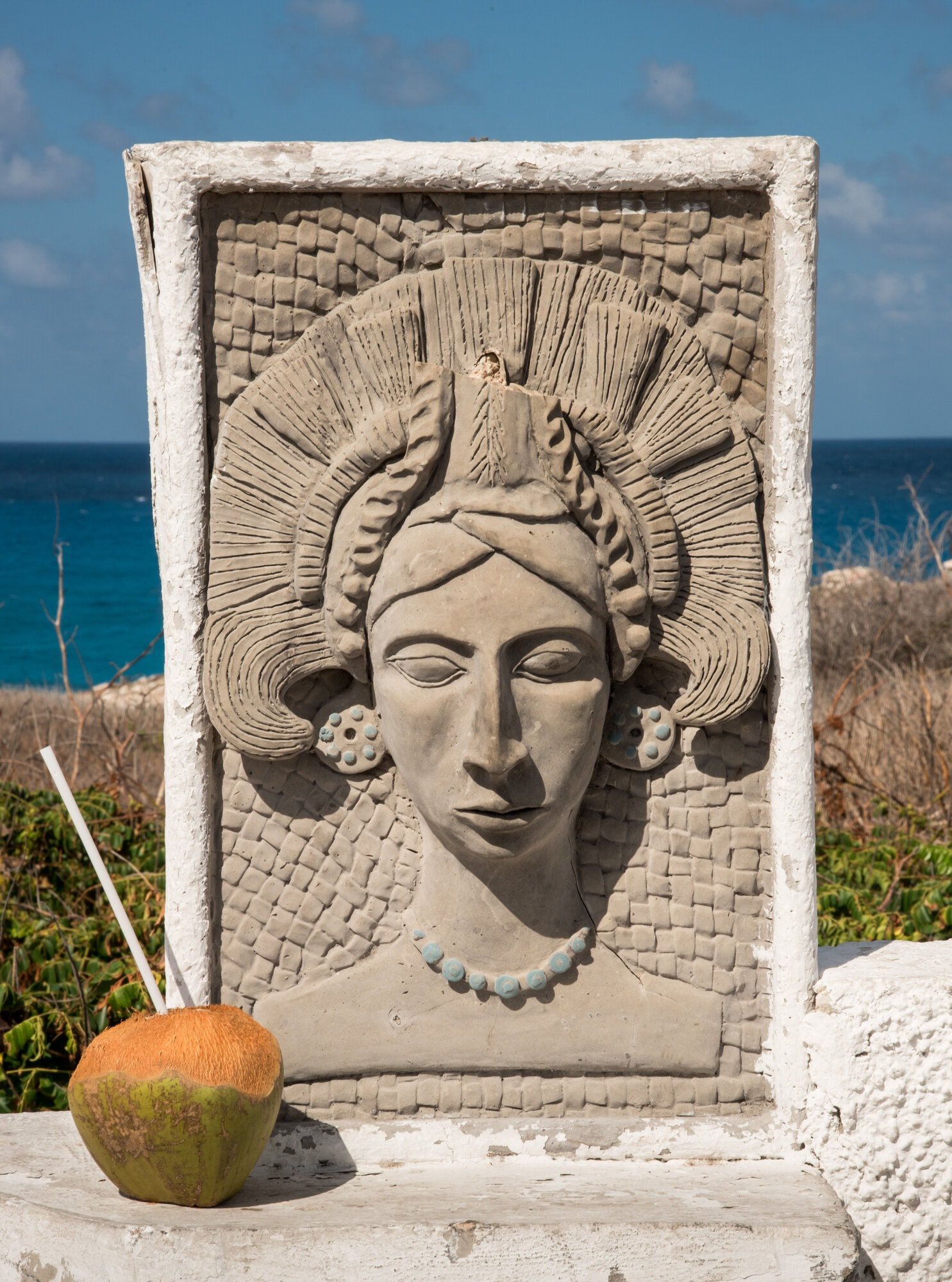 goddess-ixchel-the-mayan-symbol-for-love-portrait-sculpture-by-seaside